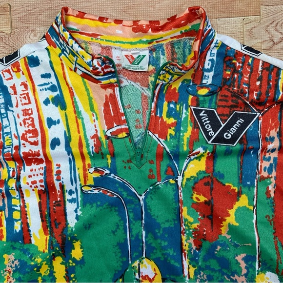 VTG Vittore Gianni Cycling Jersey Men’s Large Art/Painting 80s Biking Sportswear - Picture 6 of 10